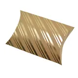 Boîte berlingot kraft rayures or doré à chaud 11x9 cm – Lot de 20