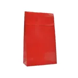 Pochettes cadeaux papier pelliculées rouge adhésives 10x4,5x16cm – Paquet de 50