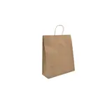 Sacs kraft brun poignées torsadées 18x8x24 cm - Paquet de 100