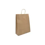 Sacs Kraft Brun Poignées Torsadées 35x14x35 cm - Paquet de 100