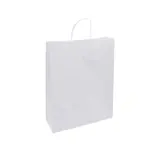 Sacs Kraft Blanc Poignées Torsadées 35x14x45 cm - Paquet de 100