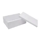 Boîtes cadeaux pliables blanches couvercle amovible 34+25x12 cm 1200g/m² – Paquet de 4