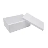 Boîtes cadeaux pliables blanches couvercle amovible 39+28x13,5 cm 1300g/m² – Paquet de 4
