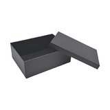 Boîte cadeau pliable à couvercle amovible noire 39x28x13,5 cm - Lot de 4