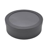 Boîtes rondes noires fenêtre 21x7cm – Paquet de 4