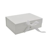 Boites cadeau carton blanches avec ruban 20x18,2x8cm – Paquet de 5