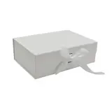 Boites cadeau carton blanches avec ruban 20x18,2x8cm – Paquet de 5