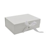 Boites cadeau carton blanches avec ruban 33x25x12cm – Paquet de 5