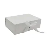 Boites cadeau carton blanches avec ruban 33,5x26x15cm – Paquet de 5