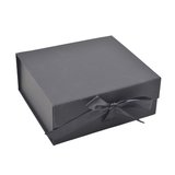 Boites cadeaux carton pliables noires avec ruban 28,2x20,2x9,2cm – Paquet de 5