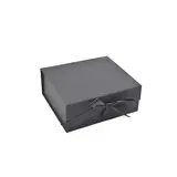 Boites cadeaux carton pliables noires avec ruban 28,2x20,2x9,2cm – Paquet de 5