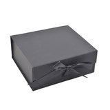 Boites cadeaux carton pliables noires avec ruban 33,5x26x15cm – Paquet de 5