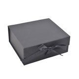 Boites cadeaux carton pliables noires avec ruban 39x28x17,5cm – Paquet de 5