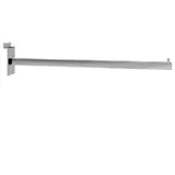 Bras droit pour fond rainuré L 40 cm métal chromé tube carré 17 x 17 mm