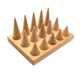 Présentoir à bagues 15 cônes en bois