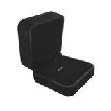 Écrin bijou pour Parure & Bracelet velours noir 7 x 7 x 4,2 cm intérieur velours - Boite bijoux – Lot de 5