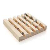 Plateau de présentation en bois pour bagues