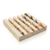 Plateau de présentation en bois pour bagues