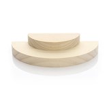 Présentoirs à bijoux demi-lune en bois naturel – Lot de 2 supports professionnels L 12 et 20 cm - Présentoirs à bijoux multifonction