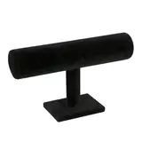 Présentoir bracelets et montres sur pied en flanelle Noir 23 x 7 x 14 cm - Support bracelets - Support montres