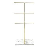 Présentoir à bijoux 3 niveaux sur socle en marbre