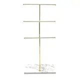 Présentoir à bijoux 3 niveaux sur socle en marbre