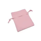 Pochette simili cuir rose 7 x 8 cm – Sachet bijoux avec cordon de serrage - Pochette à bijoux - Lot de 10