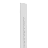 Moulure bois avec crémaillère centrale 12 x 240 cm pas de 50 mm - Blanc - Étagère magasin