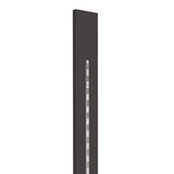 Moulure bois avec crémaillère centrale 12 x 240 cm pas de 50 mm - Noir - Étagère magasin