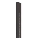 Moulure bois avec crémaillère centrale 12 x 240 cm pas de 50 mm - Noir - Étagère magasin