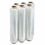 Film étirable manuel transparent tri-couches 15µ 45cm x 270m - Film palette - Lot de 6