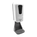 Distributeur de savon ou gel sur socle - 1 litre - Blanc / Noir / Gris