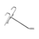 Tige simple pour présentoir grille L 10 cm x ø 4,8 mm Métal chromé - Broche simple - Crochet simple - Lot de 10