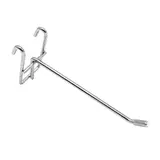 Tige simple pour présentoir grille L 15 cm x ø 4,8 mm Métal chromé - Broche simple - Crochet simple - Lot de 10