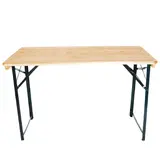 Table brasserie pliante bois / métal 116 x 60 x 75 cm