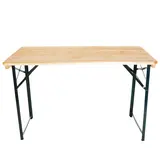 Table brasserie pliante bois / métal 116 x 60 x 75 cm