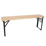 Banc pliant brasserie bois / métal 116 x 25 x 45 cm