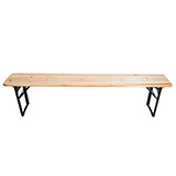 Banc pliant brasserie bois / métal 177 x 25 x 45 cm