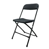 Chaise pliante noire polypropylène / métal 45 x 43 x 81 cm