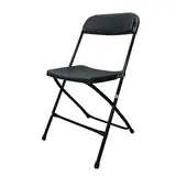 Chaise pliante noire polypropylène / métal 45 x 43 x 81 cm
