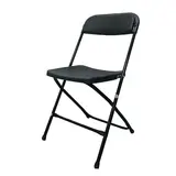 Chaise pliante noire polypropylène / métal 45 x 43 x 81 cm