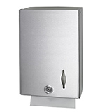 Distributeur essuie-mains mural 400 à 600 feuilles Inox brossé - Distributeur papier mains