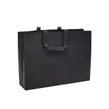 Sac cabas polypropylène non tissé noir 40+10x30 cm