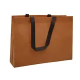 Sac cabas polypropylène non tissé terracotta 40+10x30 cm