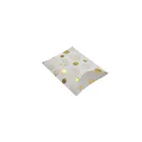 Boîte berlingot blanche motifs dorés 7 x 7 x 3 cm – Paquet de 100