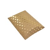 Boîte berlingot carton kraft à pois dorés 7 x 7 x 3 cm – Paquet de 100