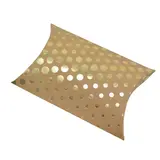 Boîte berlingot carton kraft à pois dorés 11 x 9 x 3 cm – Paquet de 100
