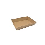 Corbeille carton rectangulaire kraft brun 27 x 20 x 5 cm – Paquet de 10