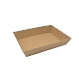 Corbeille carton rectangulaire kraft brun 40 x 30 x 7,5 cm – Paquet de 10