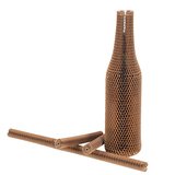 Manchon papier a nid d'abeille brun h.35cm - Bulles, mousse, chips